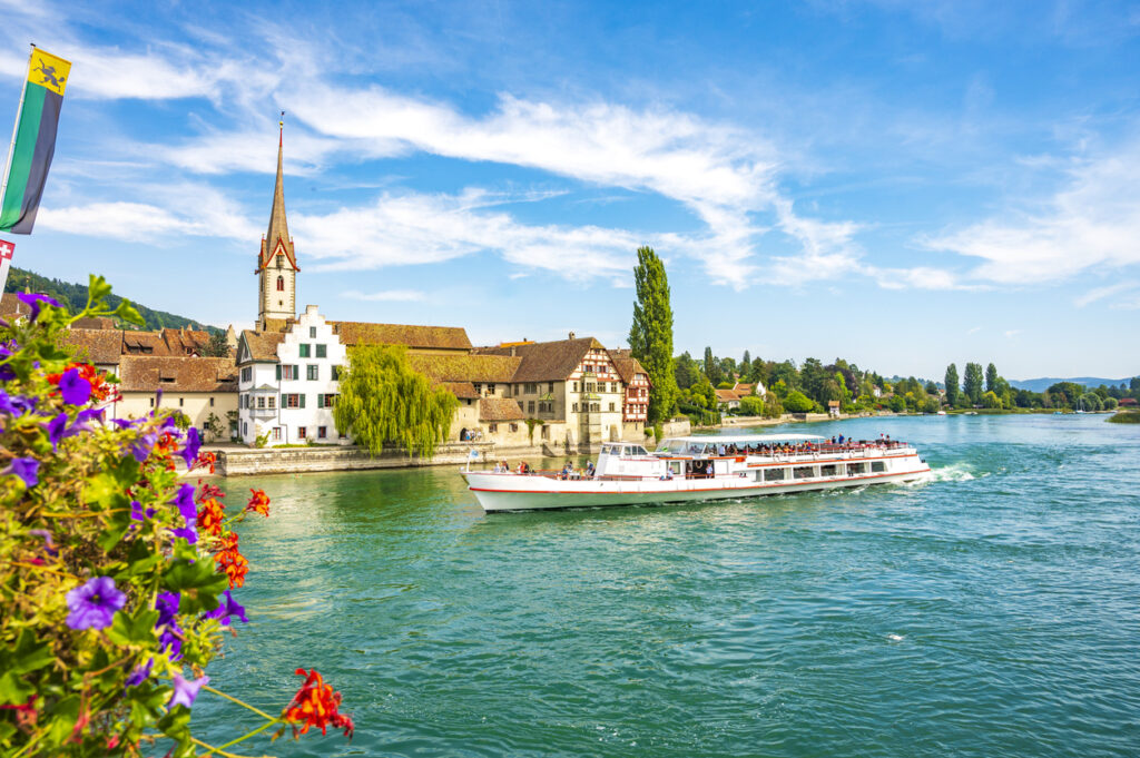 Ferry sailing on the river Rhine - Sharon Carr Travel