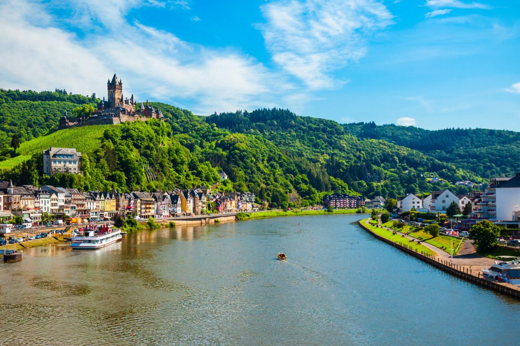 Cochem town aerial view, Germany - Sharon Carr