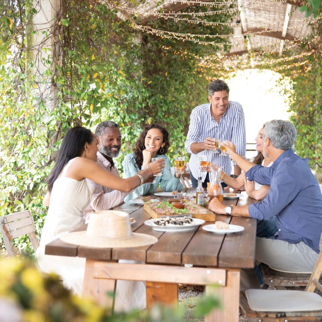 Dining while on shore excursion in corfu while on a regent seven seas cruise - Sharon Carr Travel