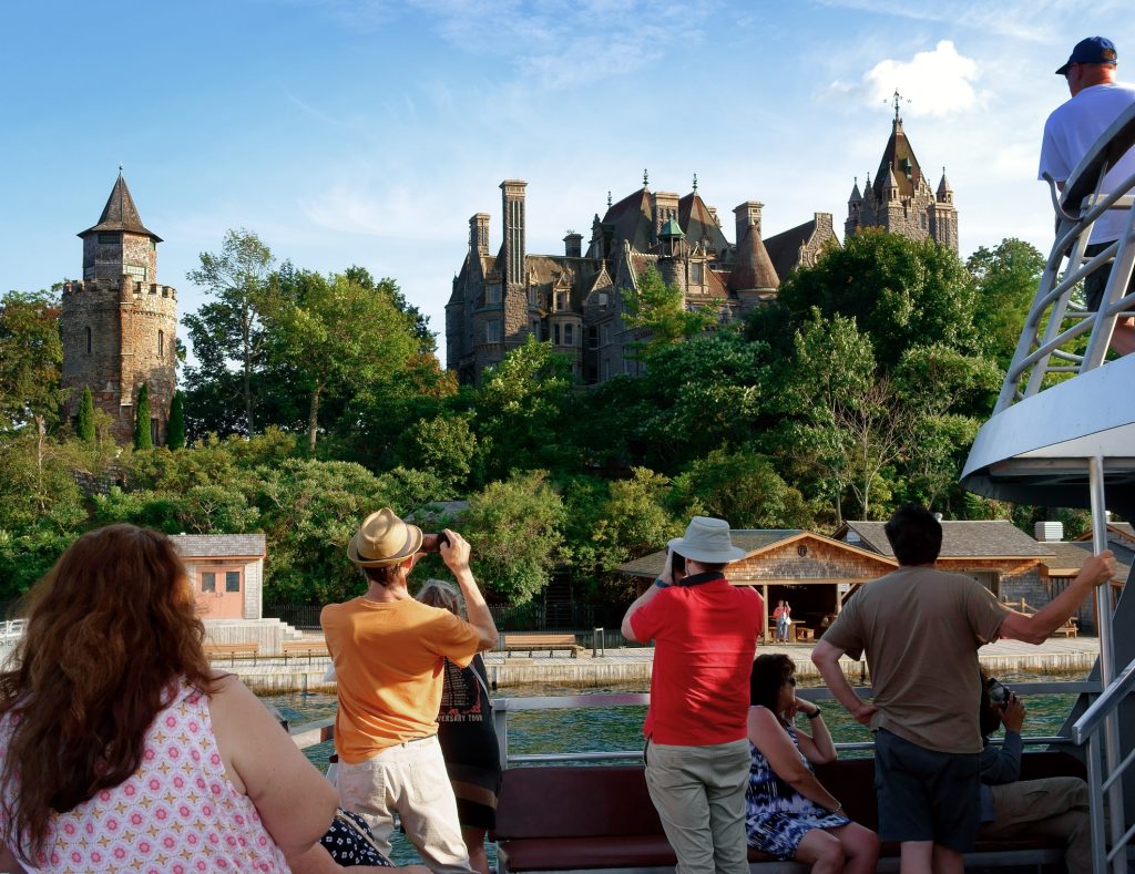 Boldt Castle and tourists on river cruises - Sharon Carr Travel