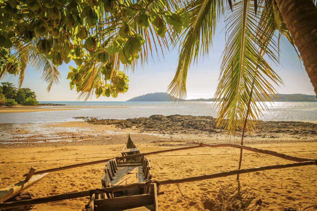 Old Catamaran on the Beach at Nosy Be Island